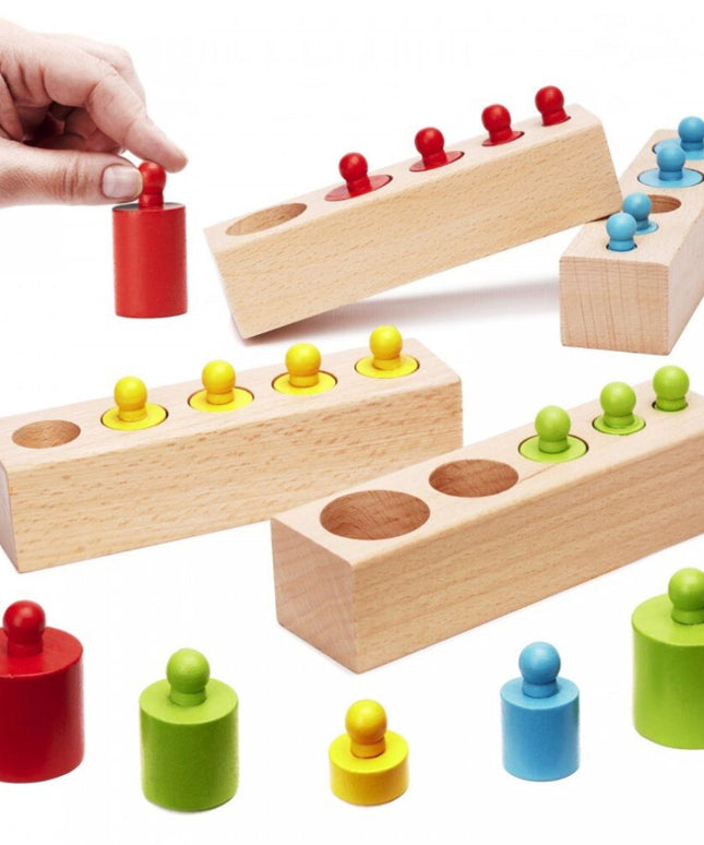 Set Cilindri Montessori din lemn, 2 ani+