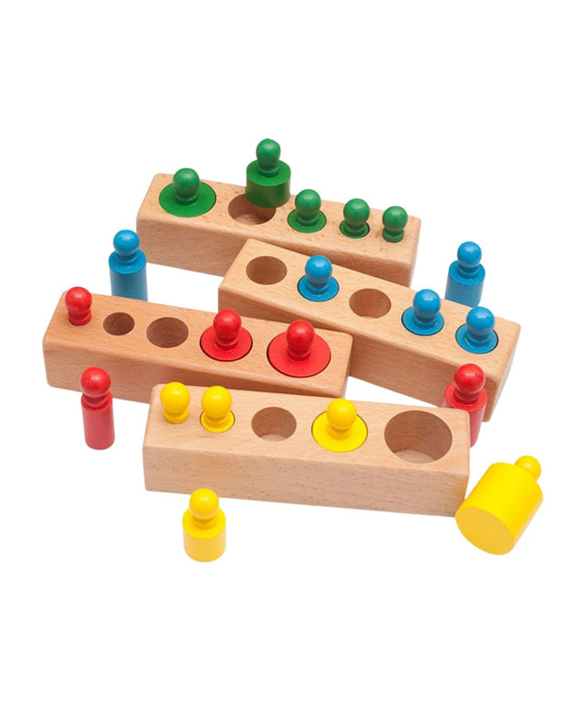 Set Cilindri Montessori din lemn, 2 ani+