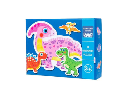 Set din 6 puzzle: , Fructe și Dinozauri - Bebeboo - Totul pentru copii. Jucării, Hăinuțe, Perne, Mobilier, Textile