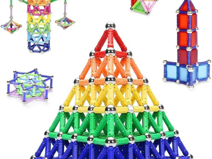 Set Magnetic 3D STEM, cu 230 piese de construit - Bebeboo - Totul pentru copii. Jucării, Hăinuțe, Perne, Mobilier, Textile