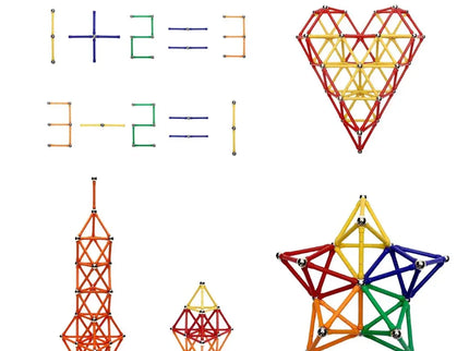 Set Magnetic 3D STEM, cu 230 piese de construit - Bebeboo - Totul pentru copii. Jucării, Hăinuțe, Perne, Mobilier, Textile