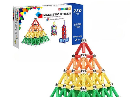 Set Magnetic 3D STEM, cu 230 piese de construit - Bebeboo - Totul pentru copii. Jucării, Hăinuțe, Perne, Mobilier, Textile