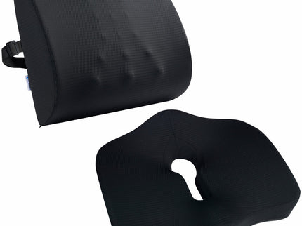 Set perna sezut si perna lombara, Suporto®️ culoare negru