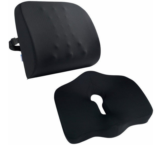 Set perna sezut si perna lombara, Suporto®️ culoare negru