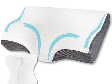 Set perne pentru dormit Suporto®️ Aura, perna ortopedica cu suport cervical si perna pentru genunchi