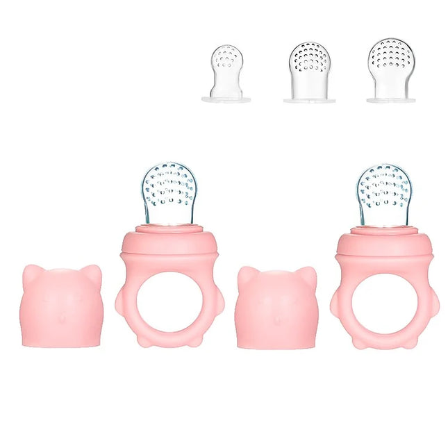 Set 2 suzete pentru fructe, 3 luni+, diverse culori, silicon+PP