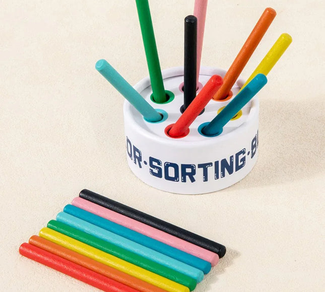 Joc de sortare cu bețișoare colorate - Bebeboo - Totul pentru copii. Jucării, Hăinuțe, Perne, Mobilier, Textile