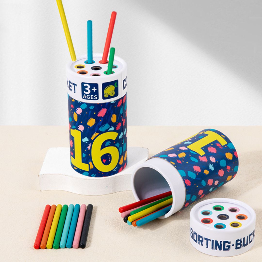 Joc de sortare cu bețișoare colorate