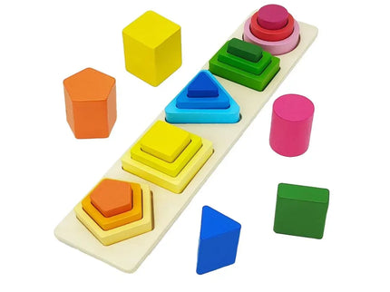 Sortator multistrat din lemn, forme și culori - Bebeboo - Totul pentru copii. Jucării, Hăinuțe, Perne, Mobilier, Textile
