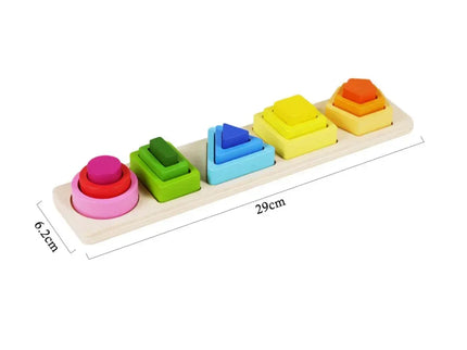 Sortator multistrat din lemn, forme și culori - Bebeboo - Totul pentru copii. Jucării, Hăinuțe, Perne, Mobilier, Textile