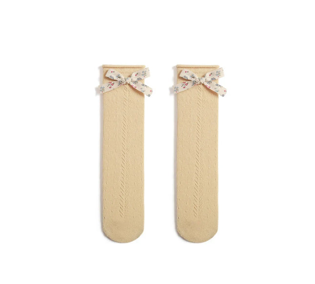 Sosete lungi pentru fetite, Maria - Sand, bumbac + lycra