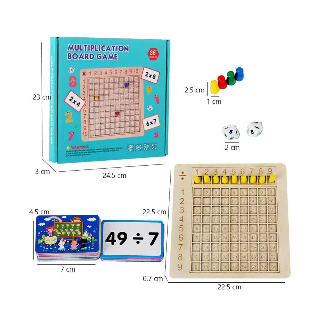 Joc educativ Cursa Împărțirii, cu 100 carduri