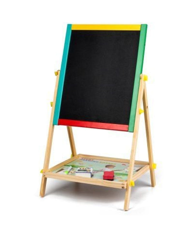 Tablă multifuncțională dublă din lemn 33,9 × 63,5 cm – 2 fețe de utilizare