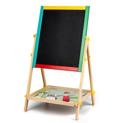 Tablă multifuncțională dublă din lemn 33,9 × 63,5 cm – 2 fețe de utilizare