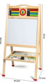 Tablă Multifuncțională Dublă din Lemn 87×37 cm – 2 Fețe de Scris / Magnetice - Bebeboo - Totul pentru copii. Jucării, Hăinuțe, Perne, Mobilier, Textile