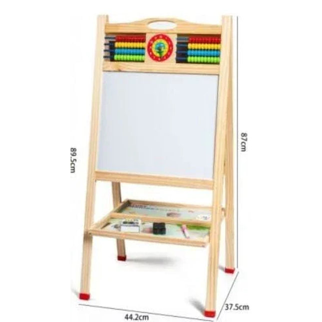 Tablă Multifuncțională Dublă din Lemn 87×37 cm – 2 Fețe de Scris / Magnetice - Bebeboo - Totul pentru copii. Jucării, Hăinuțe, Perne, Mobilier, Textile