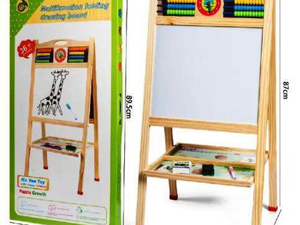 Tablă Multifuncțională Dublă din Lemn 87×37 cm – 2 Fețe de Scris / Magnetice - Bebeboo - Totul pentru copii. Jucării, Hăinuțe, Perne, Mobilier, Textile