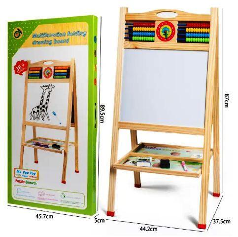Tablă Multifuncțională Dublă din Lemn 87×37 cm – 2 Fețe de Scris / Magnetice - Bebeboo - Totul pentru copii. Jucării, Hăinuțe, Perne, Mobilier, Textile