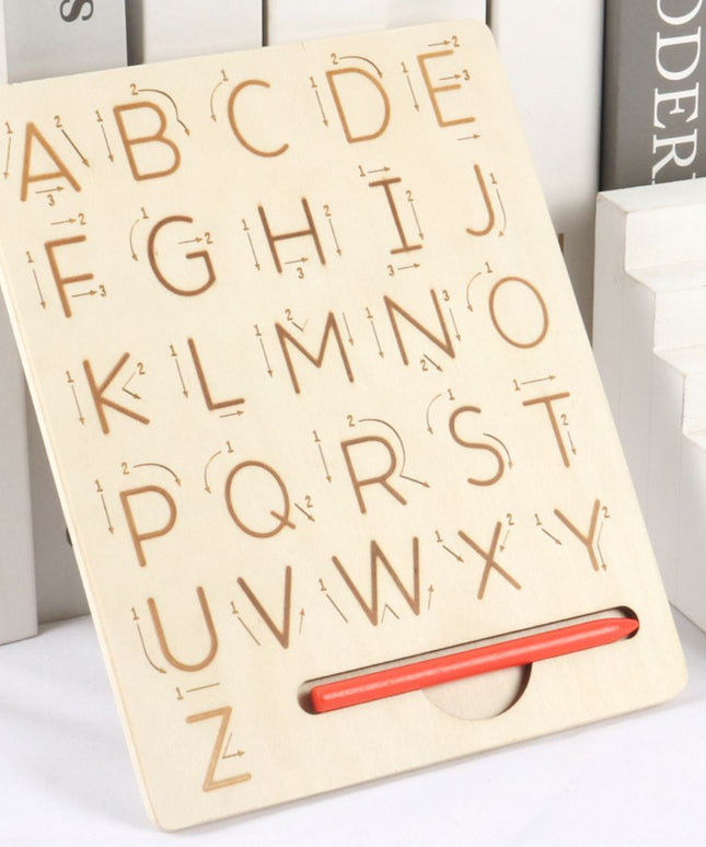Tăbliță Montessori din lemn – Învață alfabetul