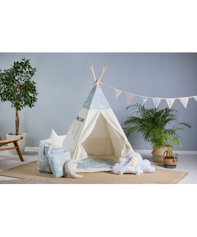 MEGA Set Cort teepee pentru copii, 110 cm x 110 cm - Mouselots, 10 elemente