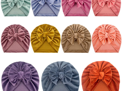 Turban pentru fetite Velvet - Gold, 2-4 ani, poliester