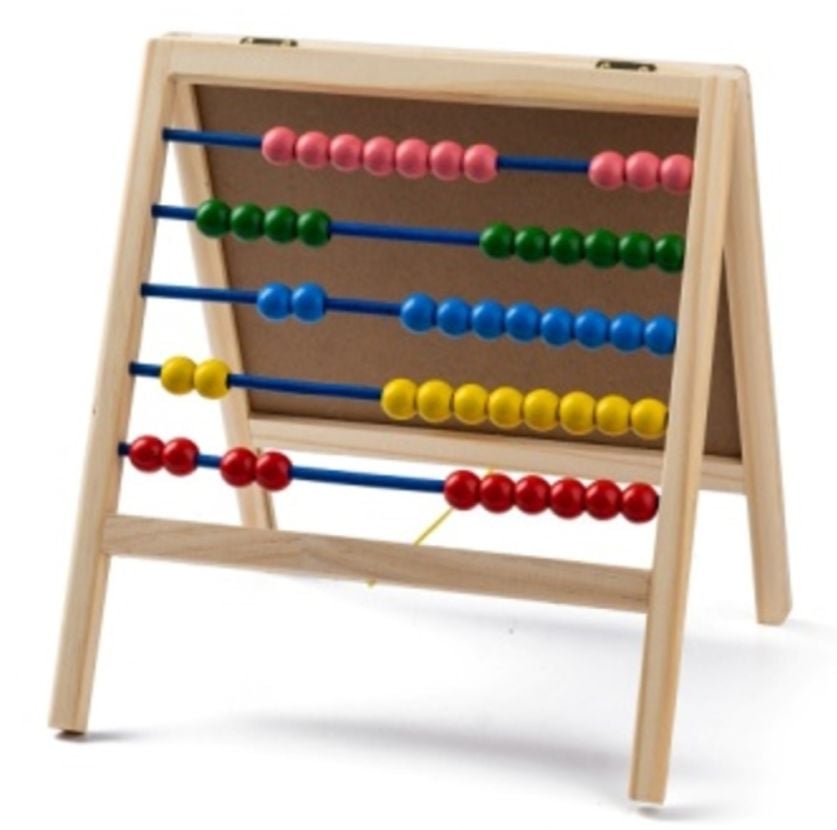 Tablă magnetică cu litere, cifre și numărătoare 24×52,5 cm – educativă și interactiva