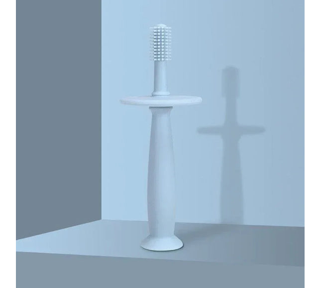 Periuță de dinți din silicon pentru bebeluși – Fără BPA, 360°, cu barieră anti-înghițire și mâner ergonomic - Bebeboo - Totul pentru copii. Jucării, Hăinuțe, Perne, Mobilier, Textile
