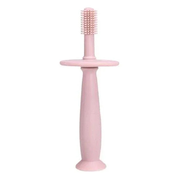 Periuță de dinți din silicon pentru bebeluși – Fără BPA, 360°, cu barieră anti-înghițire și mâner ergonomic - Bebeboo - Totul pentru copii. Jucării, Hăinuțe, Perne, Mobilier, Textile