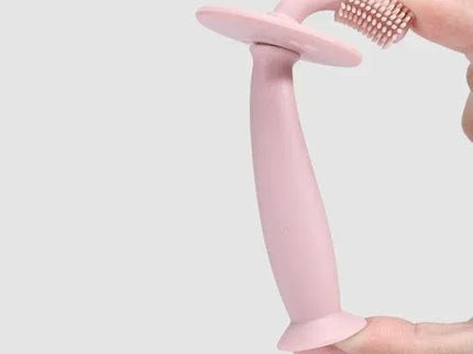 Periuță de dinți din silicon pentru bebeluși – Fără BPA, 360°, cu barieră anti-înghițire și mâner ergonomic - Bebeboo - Totul pentru copii. Jucării, Hăinuțe, Perne, Mobilier, Textile