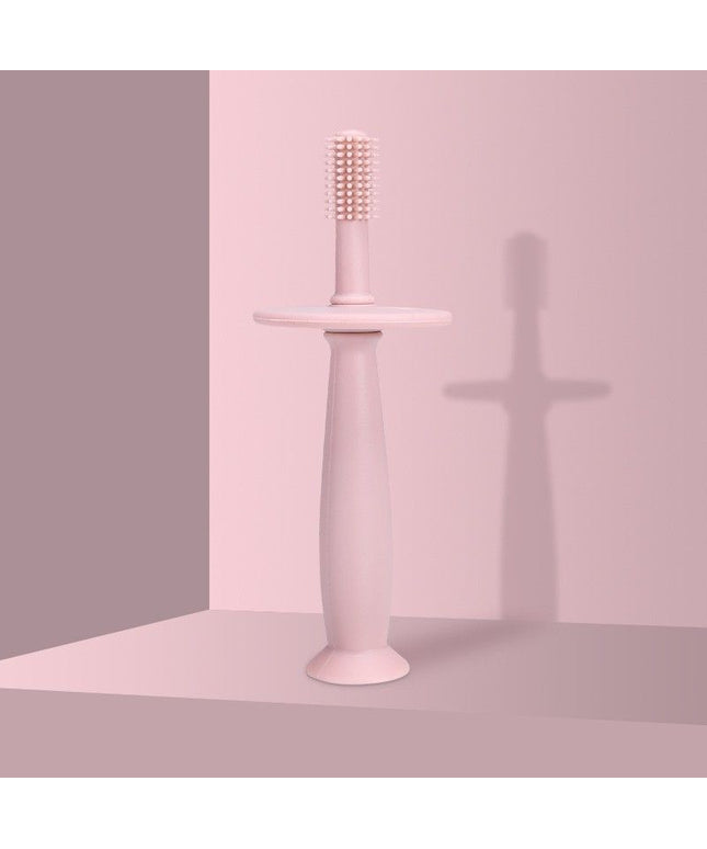 Periuță de dinți din silicon pentru bebeluși – Fără BPA, 360°, cu barieră anti-înghițire și mâner ergonomic