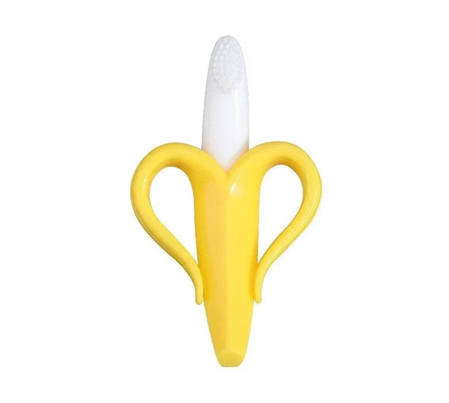 Jucărie de dentiție pentru bebeluși – Banană cu mânere, din silicon non-toxic, fără BPA - Bebeboo - Totul pentru copii. Jucării, Hăinuțe, Perne, Mobilier, Textile