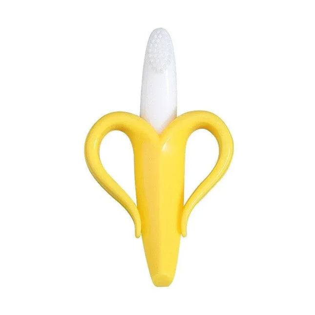 Jucărie de dentiție pentru bebeluși – Banană cu mânere, din silicon non-toxic, fără BPA - Bebeboo - Totul pentru copii. Jucării, Hăinuțe, Perne, Mobilier, Textile