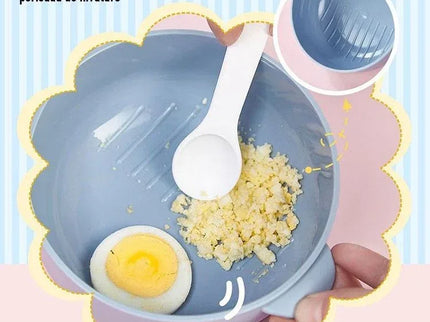 Caserolă pentru copii – Lunch Box 750 ml, cu două boluri, lingură și foarfecă, rezistentă la scurgeri - Bebeboo - Totul pentru copii. Jucării, Hăinuțe, Perne, Mobilier, Textile