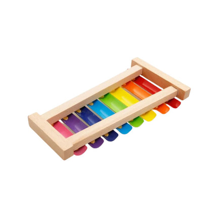 Xilofon din lemn cu 8 note muzicale și culori vii