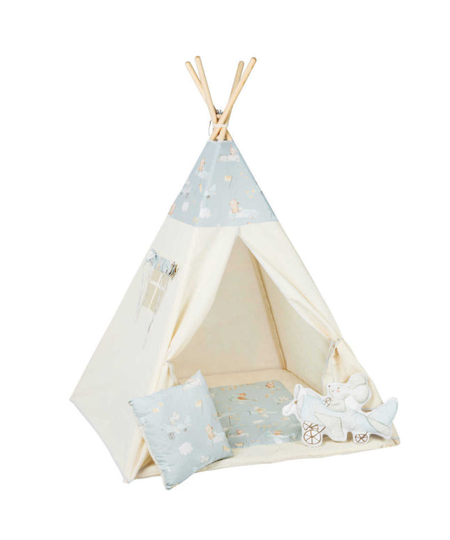 Cort teepee pentru copii, 110 cm x 110 cm - Mouselots