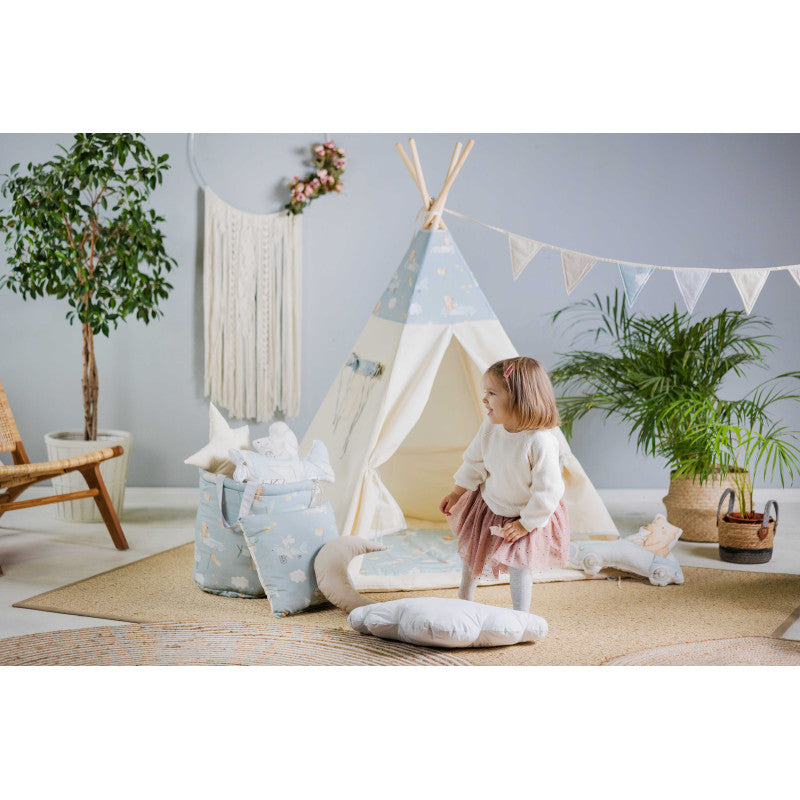 Cort teepee pentru copii, 110 cm x 110 cm - Mouselots